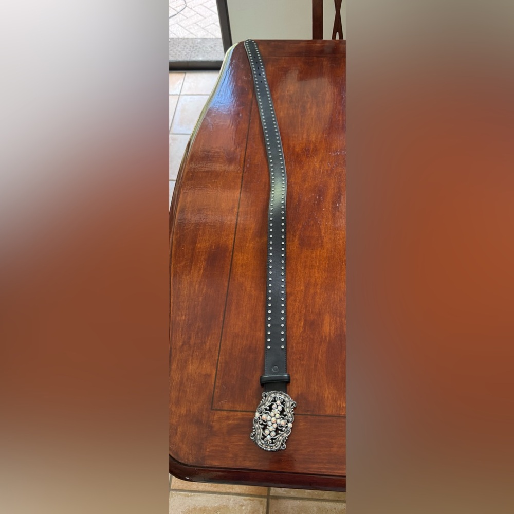 Brighton Black Studded Women's Belt